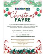 HealthWatch Wirral Christmas Fayre for Carers